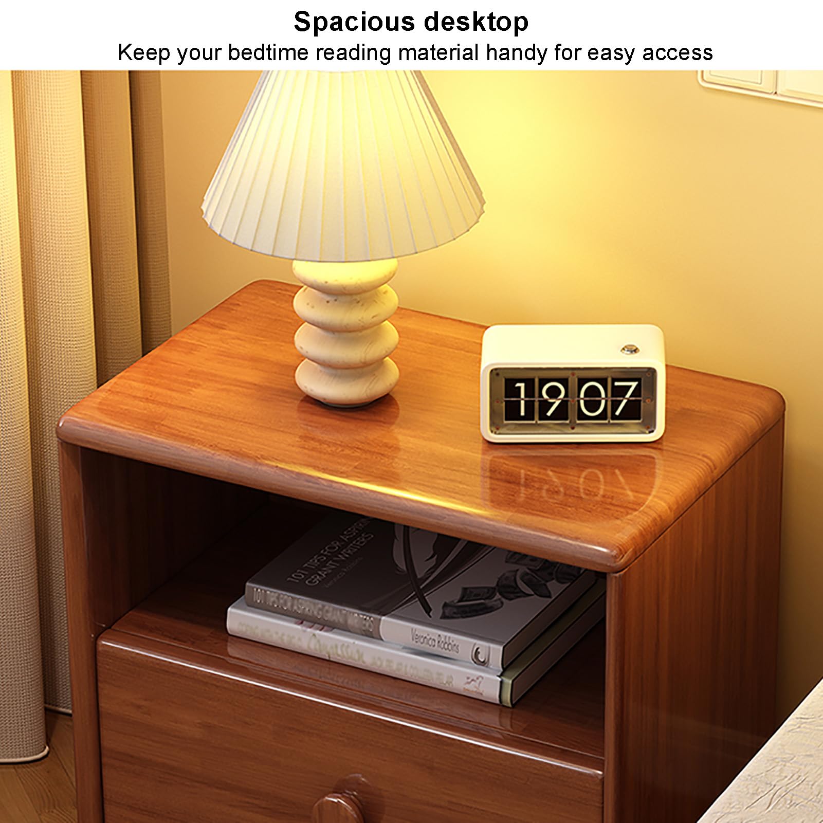 Amazon.co.jp: 無垢材のベッドサイドテーブル、ミッドセンチュリー